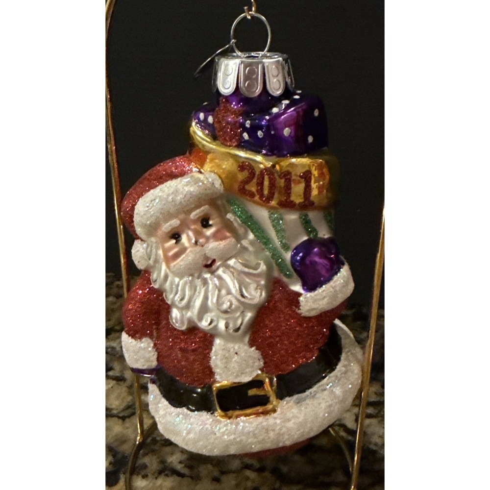 Christopher Radko Celebrations 2011 Santa Christmas Holiday‎ Tree Ornament
